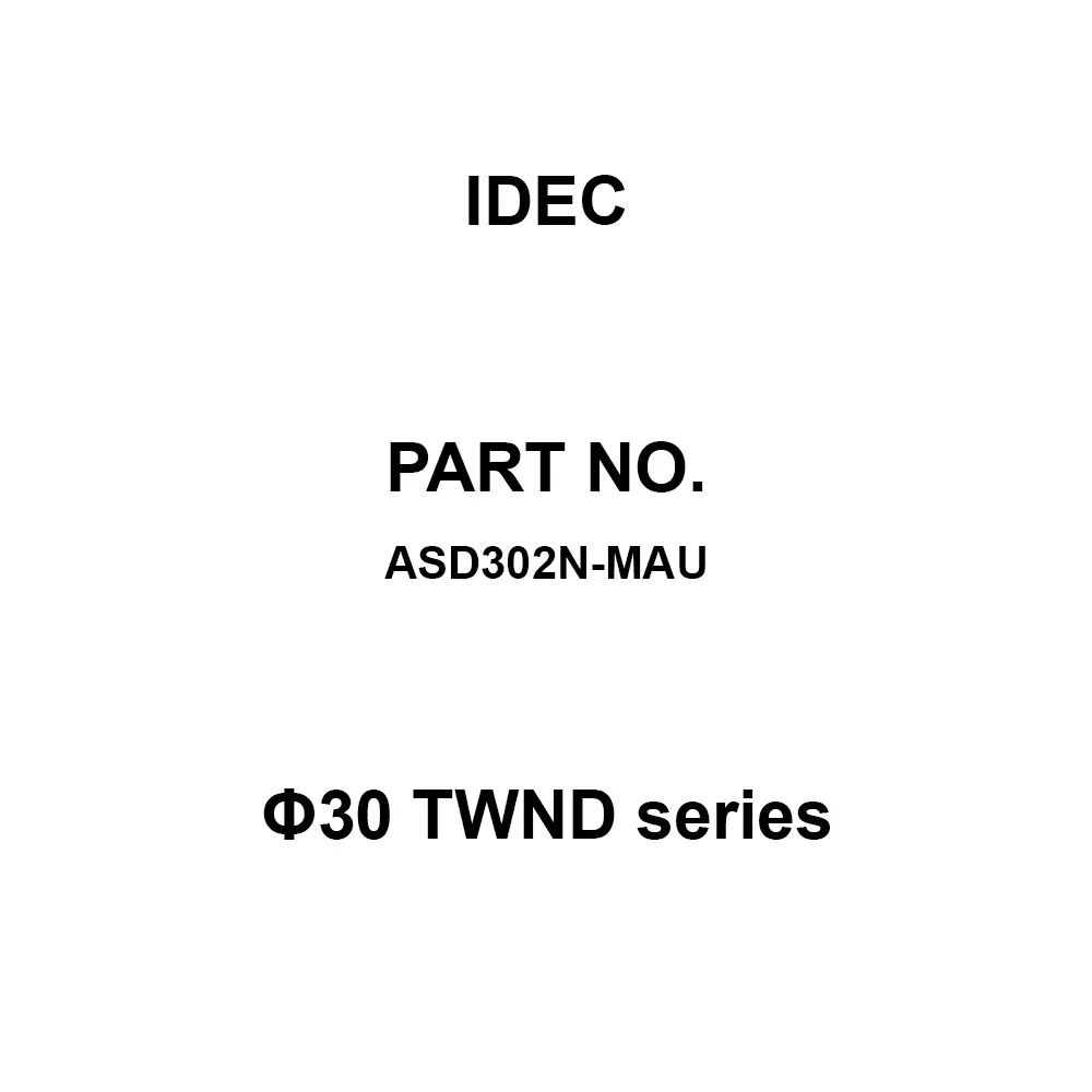 IDEC Φ30 TWND Series 2B M3.5 Screw Terminal 600 V, ASD302N-MAU