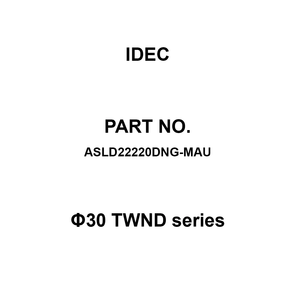 IDEC Φ30 TWND Series 2A M3.5 Screw Terminal 600 V, ASLD22220DNG-MAU