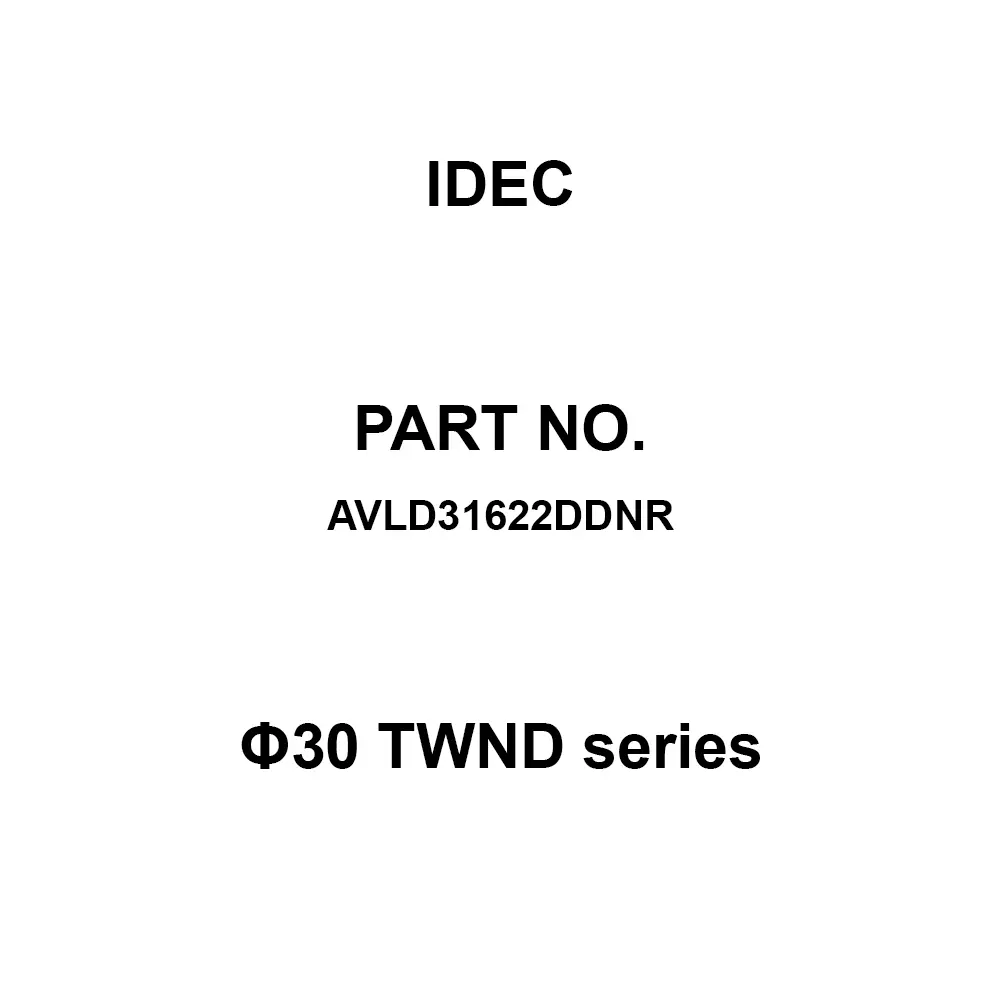 IDEC Φ30 TWND Series 2A2B M3.5 Screw Terminal 600 V, AVLD31622DDNR