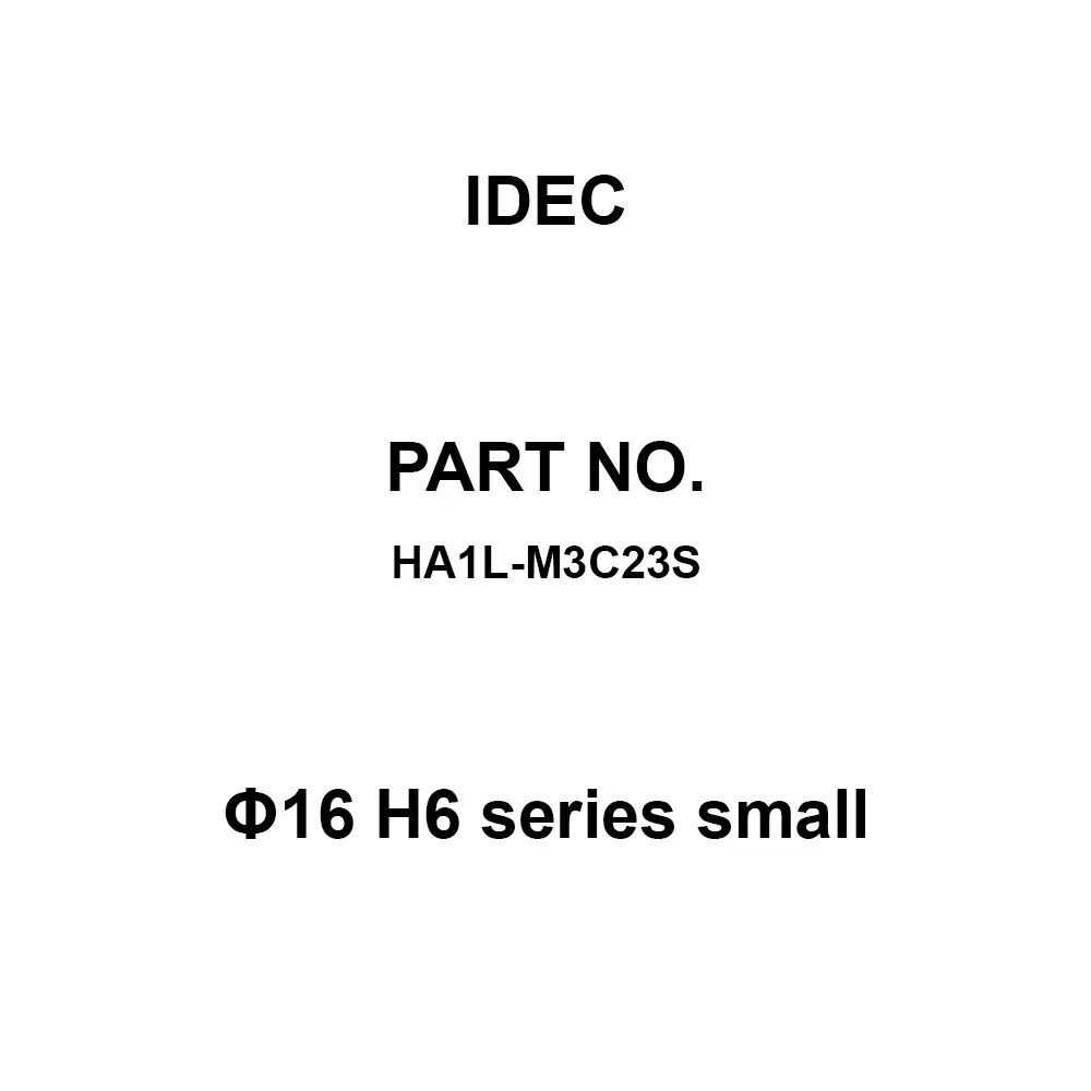 IDEC Φ16 H6 Series small 2C Soldering Tab Terminal 250 V, HA1L-M3C23S