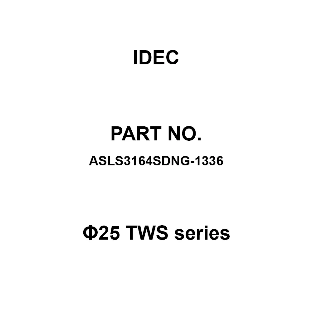 IDEC Φ25 TWS Series 4S M3.5 Screw Terminal 600 V, ASLS3164SDNG-1336