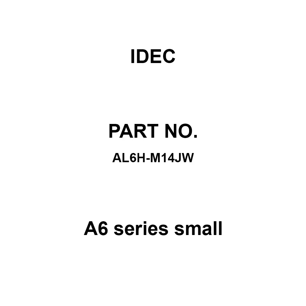 IDEC A6 Series small 1C Solder Terminal 250 V, AL6H-M14JW