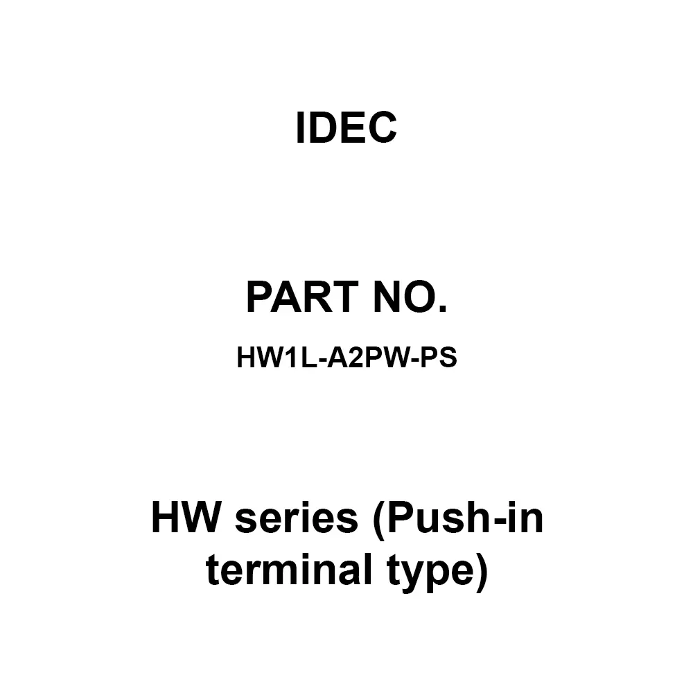 IDEC HW Series (Push-in terminal type) Operation Unit, HW1L-A2PW-PS