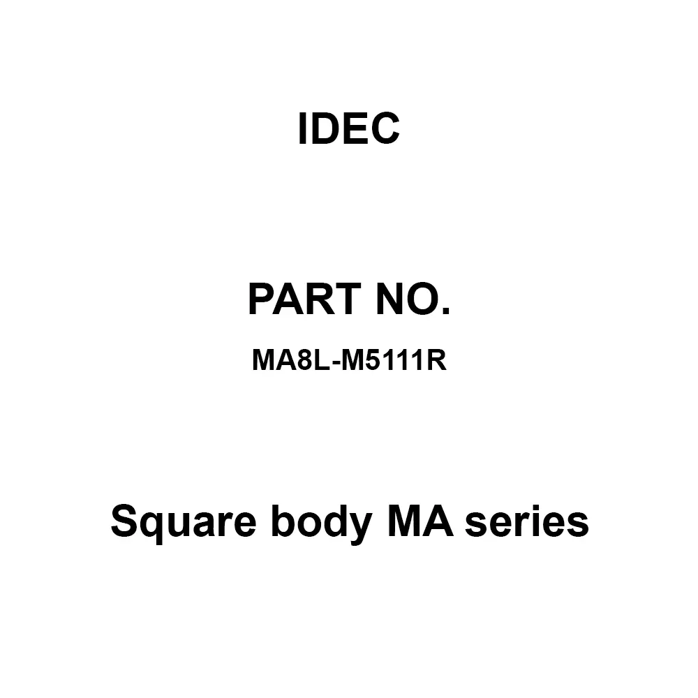 IDEC Square body MA Series 1C Soldering Tab 110 Terminal, MA8L-M5111R