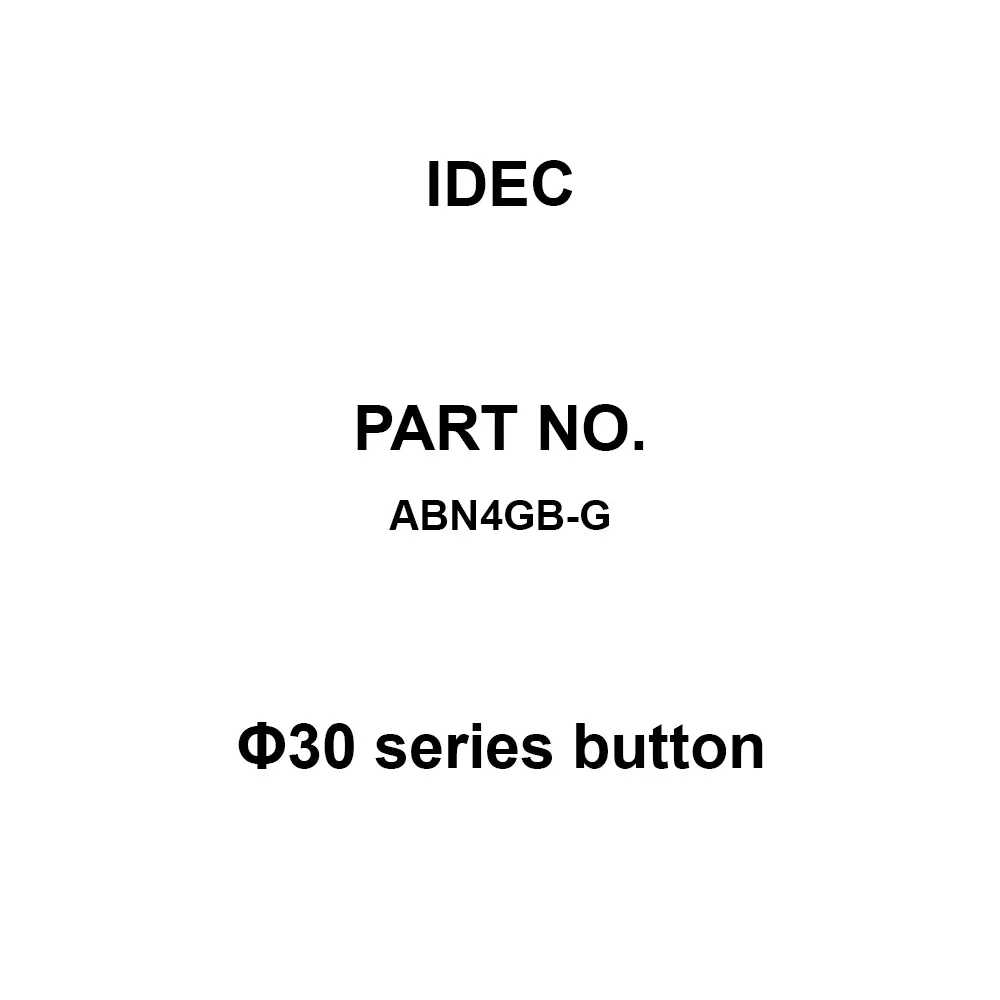 IDEC Φ30 Series button Korea Resin Green, ABN4GB-G