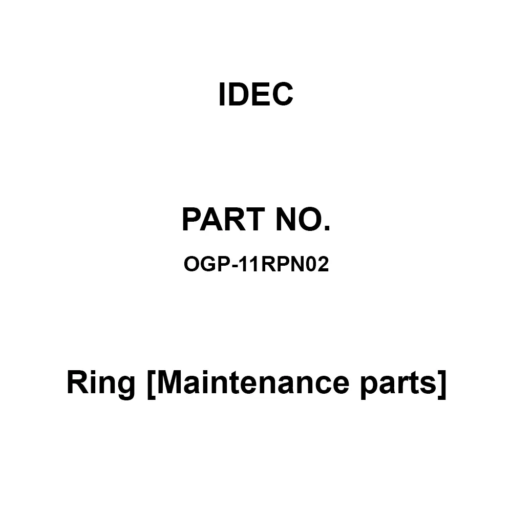 IDEC Ring [Maintenance parts] Made Of Plastic (Polycarbonate) Red, OGP-11RPN02 (Set of 2 Pcs)