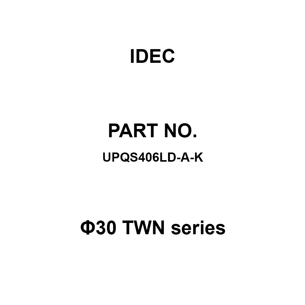 IDEC Φ30 TWN Series For Lens. ABS Resin, UPQS406LD-A-K (Pack of 5 Pcs)