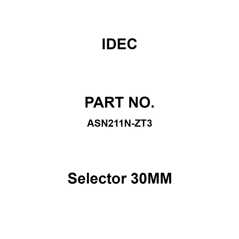 IDEC Selector 30 mm For Cold Regions 600 V, ASN211N-ZT3