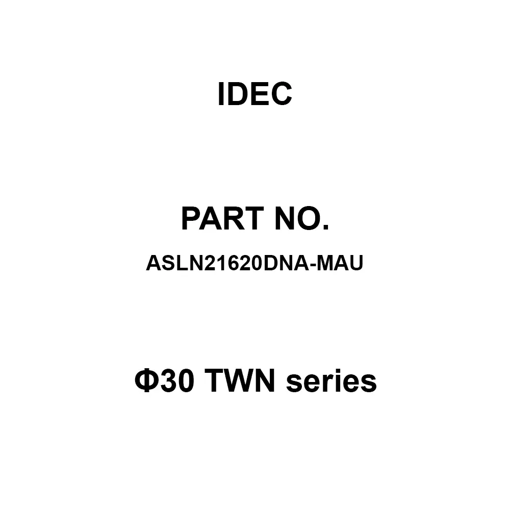 IDEC Φ30 TWN Series 2A M3.5 Screw Terminal 600 V, ASLN21620DNA-MAU