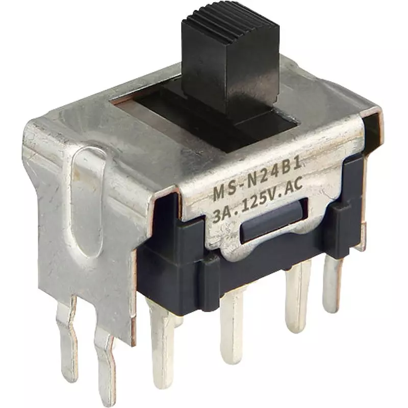 NKK SWITCHES Slide Switch Single Pole, MS-N24B1B