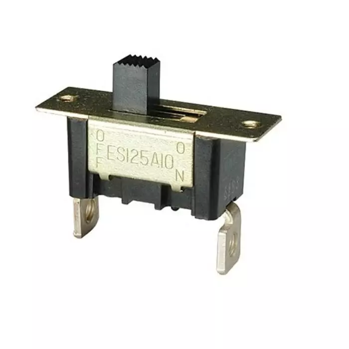 NIDEC COPAL ELECTRONICS GMBH Panel Mount Slide Switch SPST On-Off 25 A, ES 125A12-Z (Pack of 10)