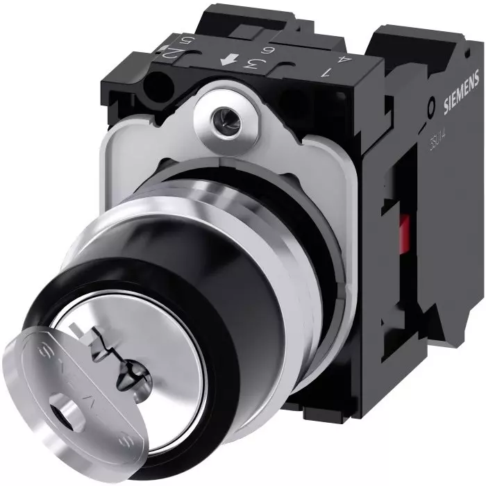 Siemens IP66, IP67, IP69 Key Switch, 2NC 2-Way, 3SU1150-4BF01-3PA0