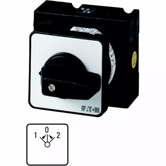 EATON 3P 3 Position 45° Changeover Cam Switch, 690 V (Volts), 32A, Short Lever Actuator, 001077 T3-3-8216/EZ