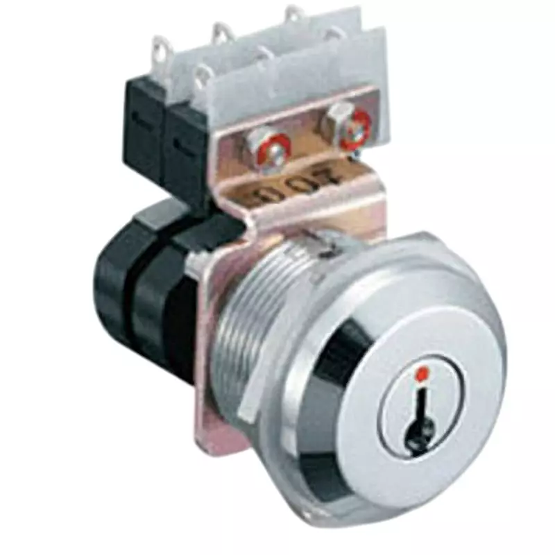 TAKIGEN Key Switch TKS-36 Type Chrome Plating 93 g, S-36-90-BC-2(#300)