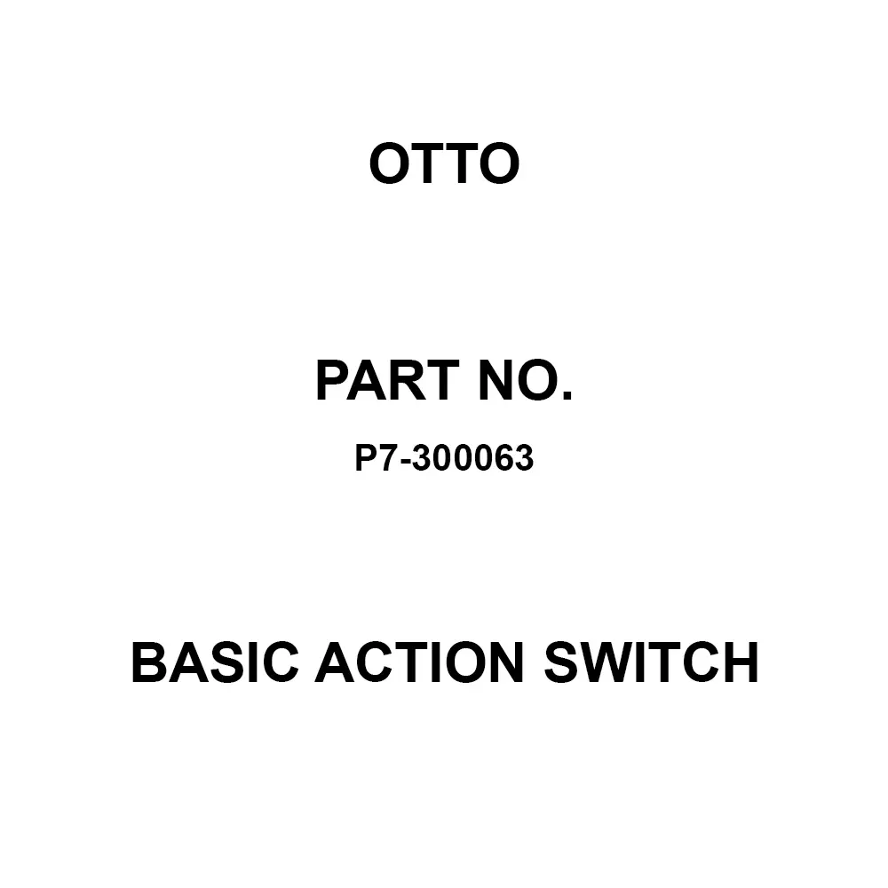 Otto Subminiature Basic Action Switch 3 Amp PCB Mount, P7-300063