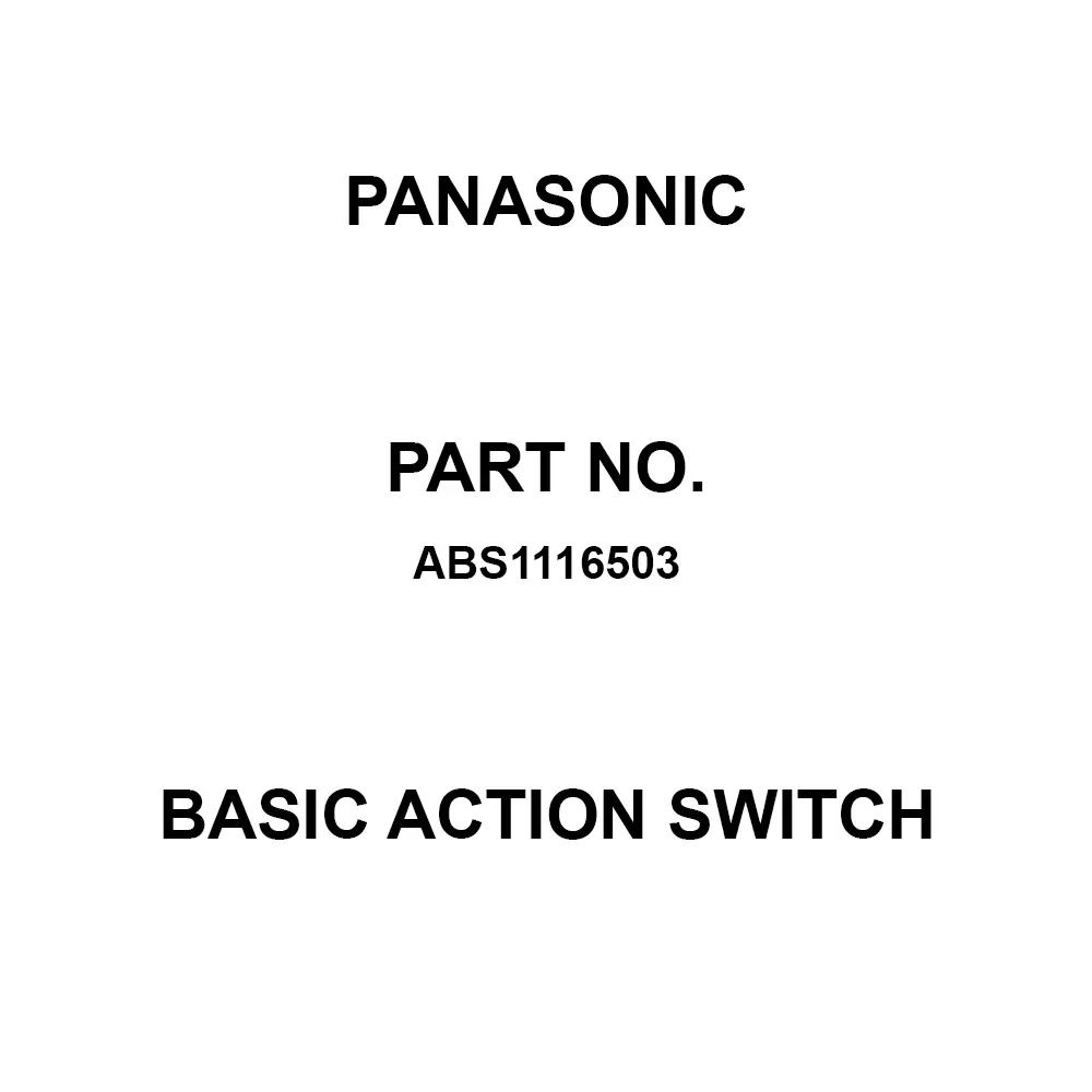 Panasonic ABS Series Basic Action Switch, ABS1116503