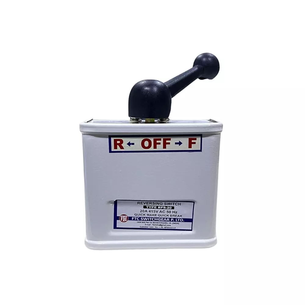 FTC Reverse Forward Switch Panel Mount 3-Pole 20 A 415 V 50 Hz, RFS-20