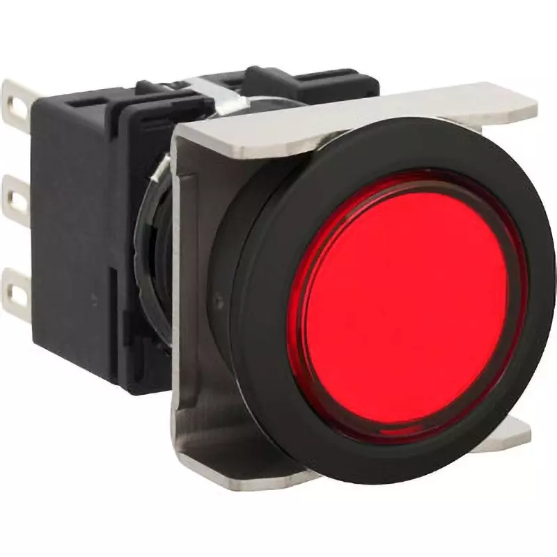 IDEC Pushbuttons Spdt B 50 Mω Or Less (Initial Value) Φ22 Mm Bezel Red, Lb6B-M1T1R