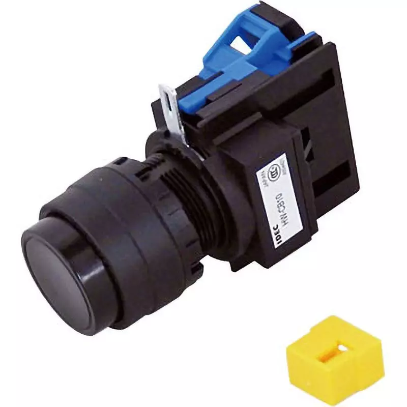 IDEC Diameter 22 Hw Series Push Button Switch Protruding 1A Screw Terminal BlACk, Hw1B-M210B