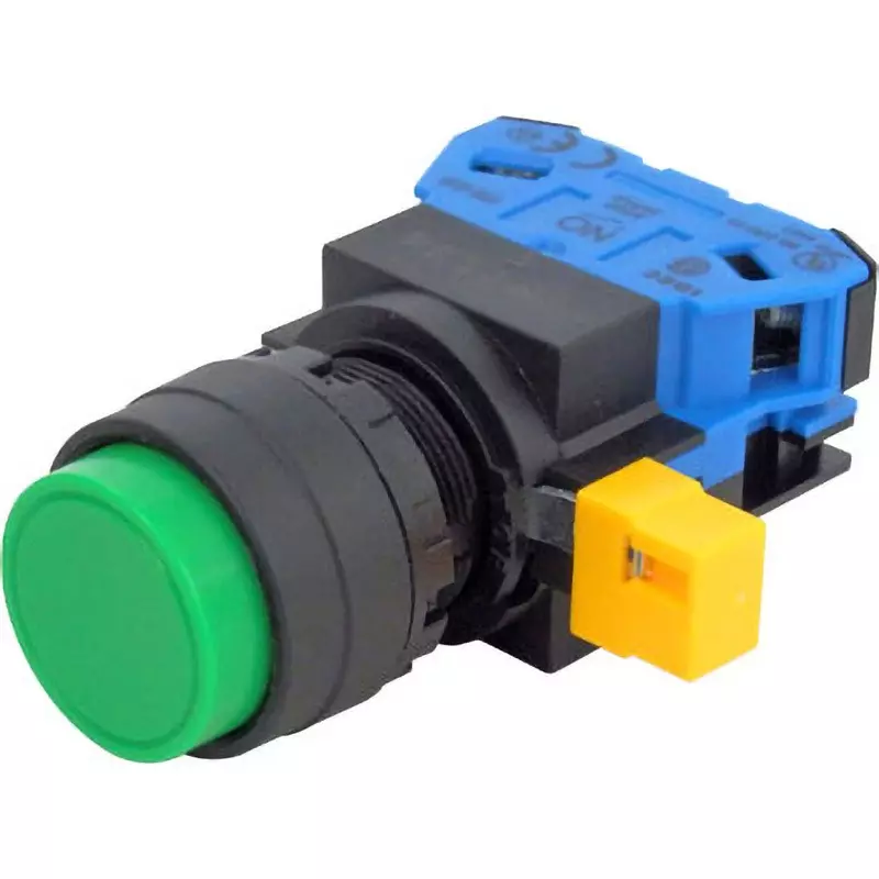 IDEC Diameter 22 Hw Series Push Button Switch Protruding 1A Screw Terminal Green, Hw1B-M210G