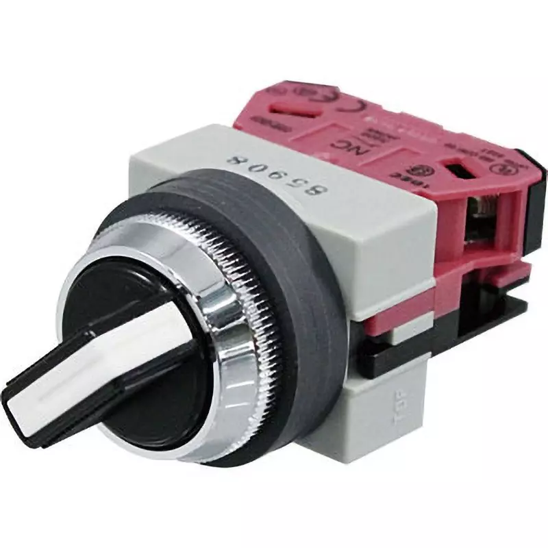 IDEC Φ25 Tws Series Ass / Arrow Handle Selector Switch Silver 600 V, ASS201N