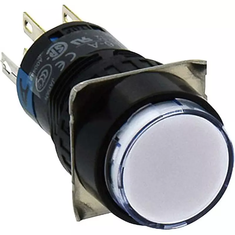 IDEC A6 Series Illuminated Pushbutton Switch (Round) 1C Solder Terminal Led, Al6M-A11Jw