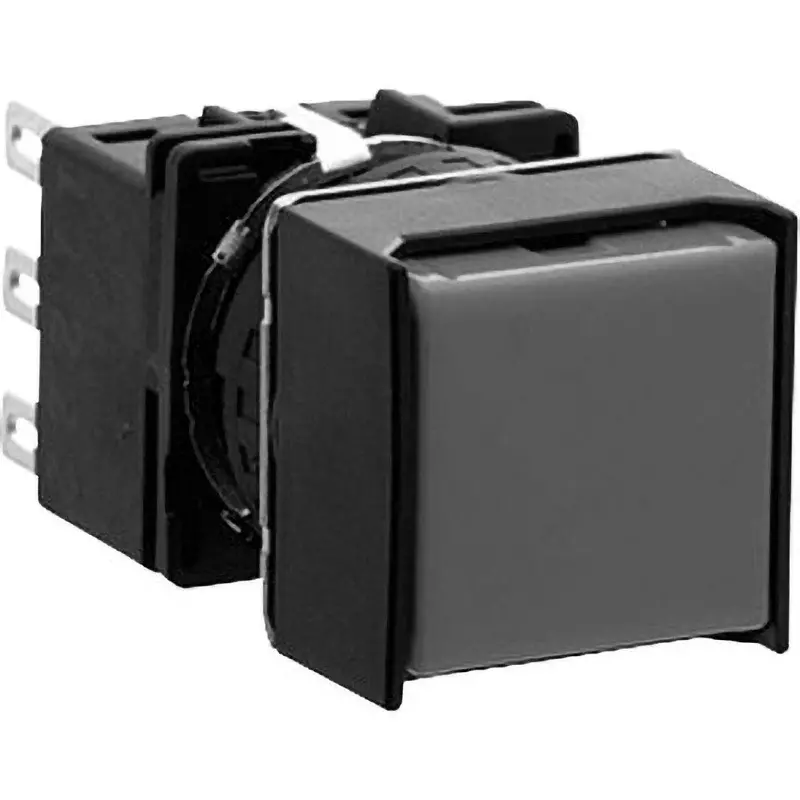 IDEC Lb Series Push Button Switch Regular Φ18 Mm Bezel Silver ContACts, Lb2B-M1T6B