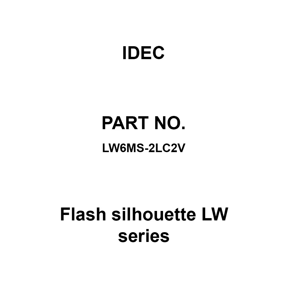 IDEC Flash silhouette LW Series 2C Printed Circuit Board Terminal 250 V, LW6MS-2LC2V