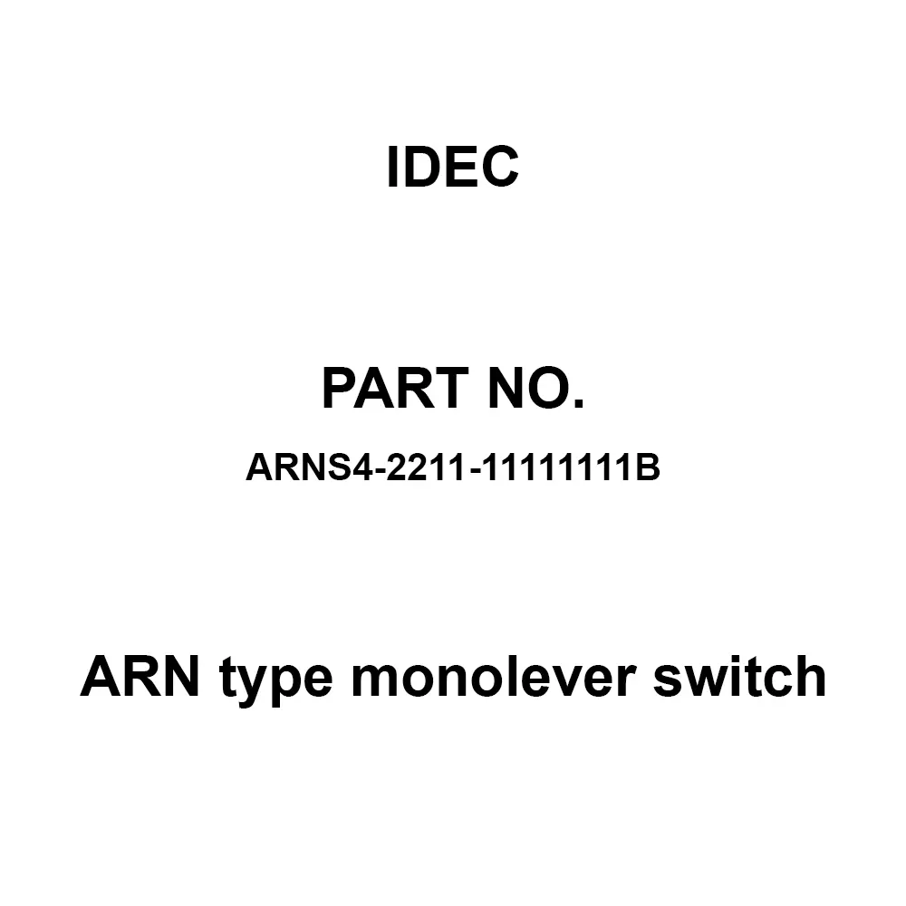 IDEC ARN type monolever switch Short Lever Type 600 V, ARNS4-2211-11111111B
