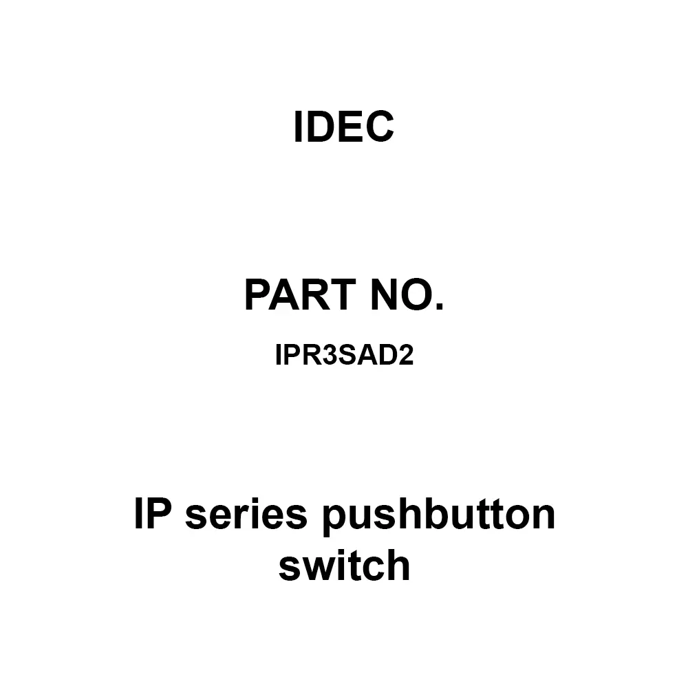 IDEC IP Series pushbutton switch 1No Solder Terminal Type, IPR3SAD2 (Pack of 50 Pcs)
