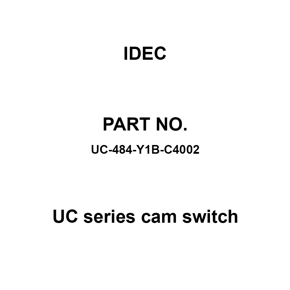IDEC UC Series cam switch 600 V Silver 10A, UC-484-Y1B-C4002