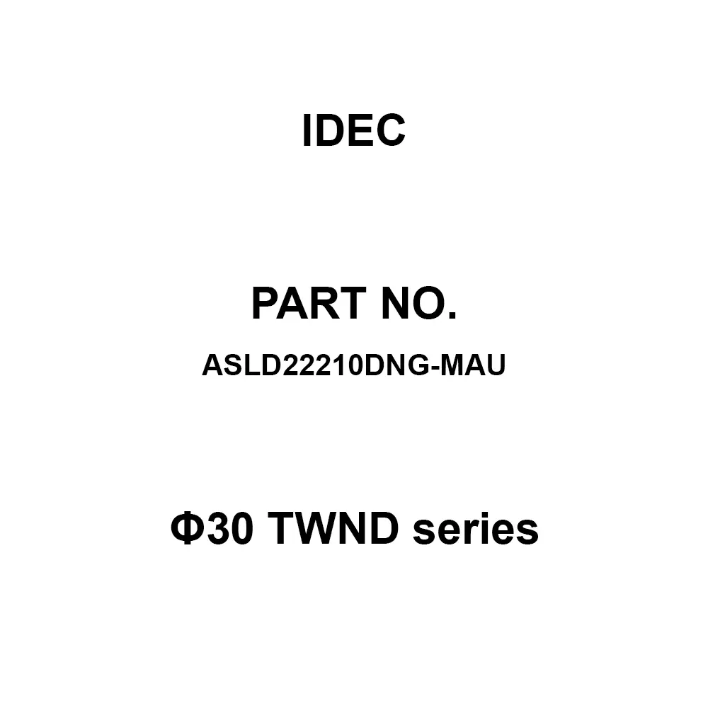 IDEC Φ30 TWND Series 1A M3.5 Screw Terminal 600 V, ASLD22210DNG-MAU