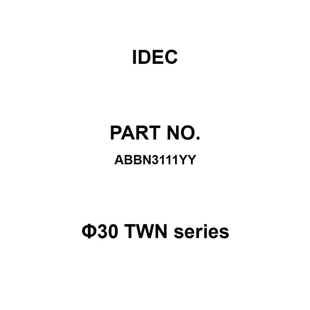 IDEC Φ30 TWN Series 1A1B M3.5 Screw Terminal 600 V, ABBN3111YY