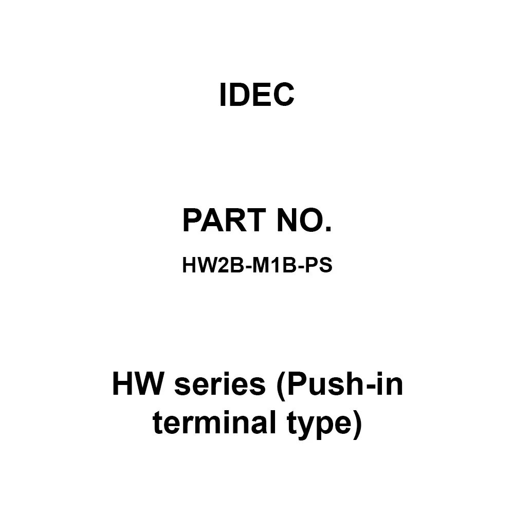 IDEC HW Series (Push-in terminal type) Push Button Switch Operation Unit, HW2B-M1B-PS
