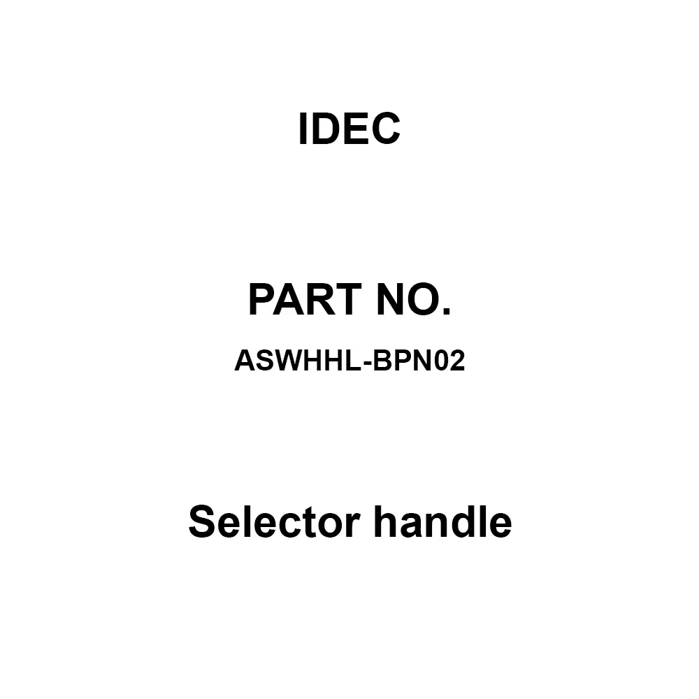 IDEC Selector handle Polyacetal Resin Black (B), ASWHHL-BPN02 (Set of 2 Pcs)