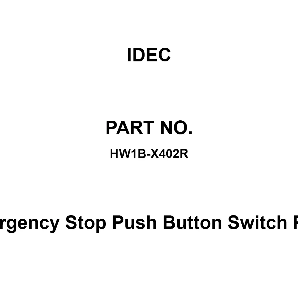 IDEC Diameter 22 HW Series Emergency Stop Push Button Switch Push Lock Key Reset Switch 2B M3.5 Screw Terminal 600 V, HW1B-X402R