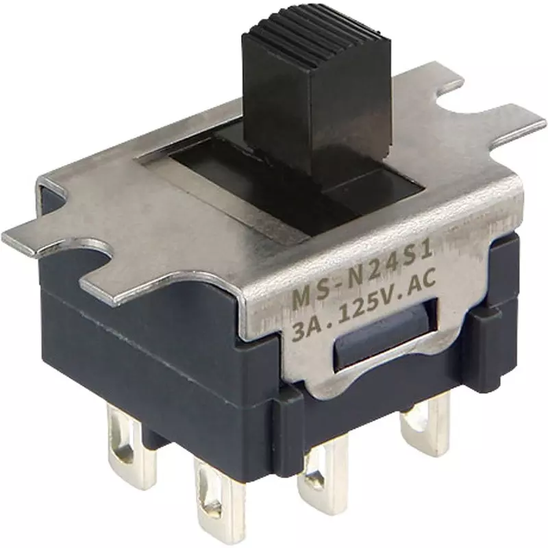 NKK SWITCHES Slide Switch Single Pole, MS-N24G4B