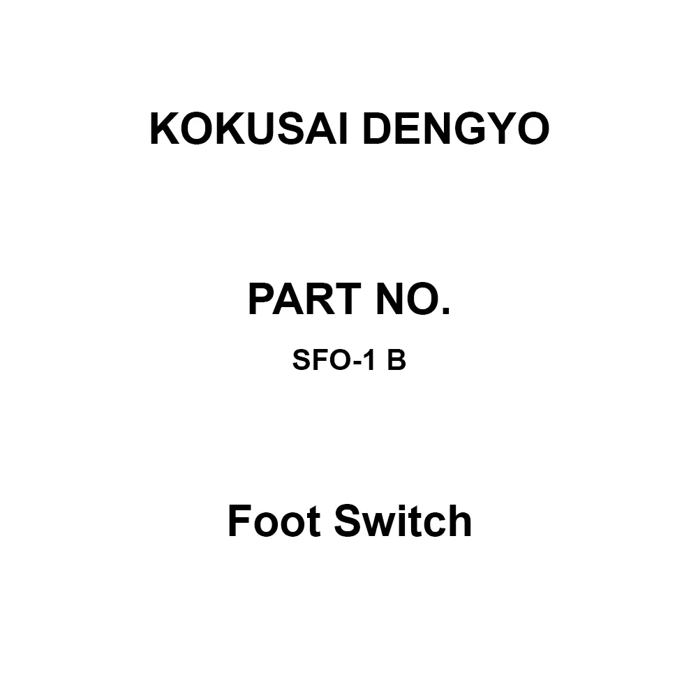Kokusai Dengyo Foot Switch AC 250 V Rated Voltage, SFO-1 B