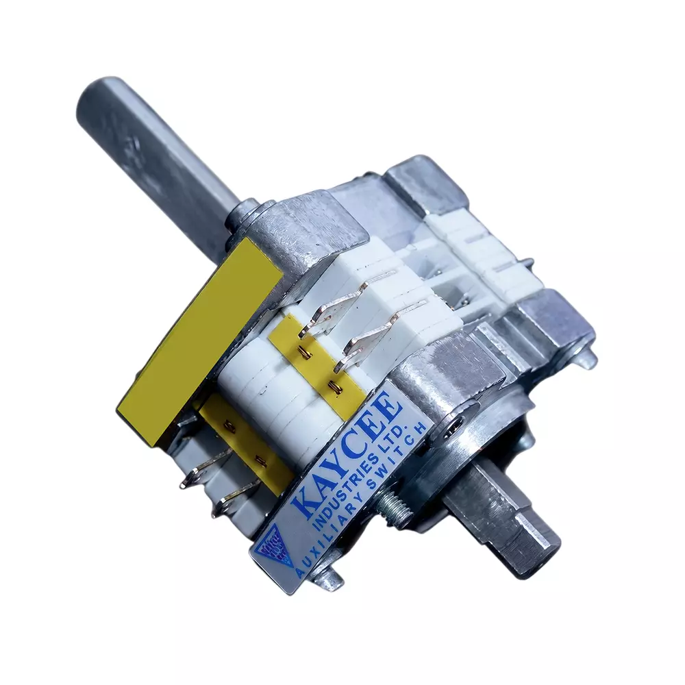 Kaycee 10 NO + 10 NC Auxiliary Switch 8 mm Square Shaft Aluminium Screw Housing, KCB8A10