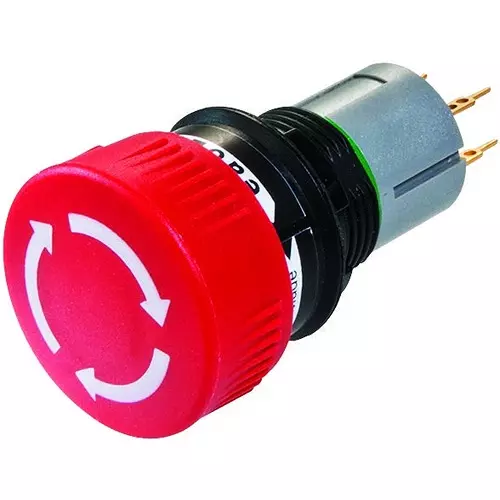 EAO STOP SWITCH, DPST-NC, 42VAC/VDC, 51-252.026.