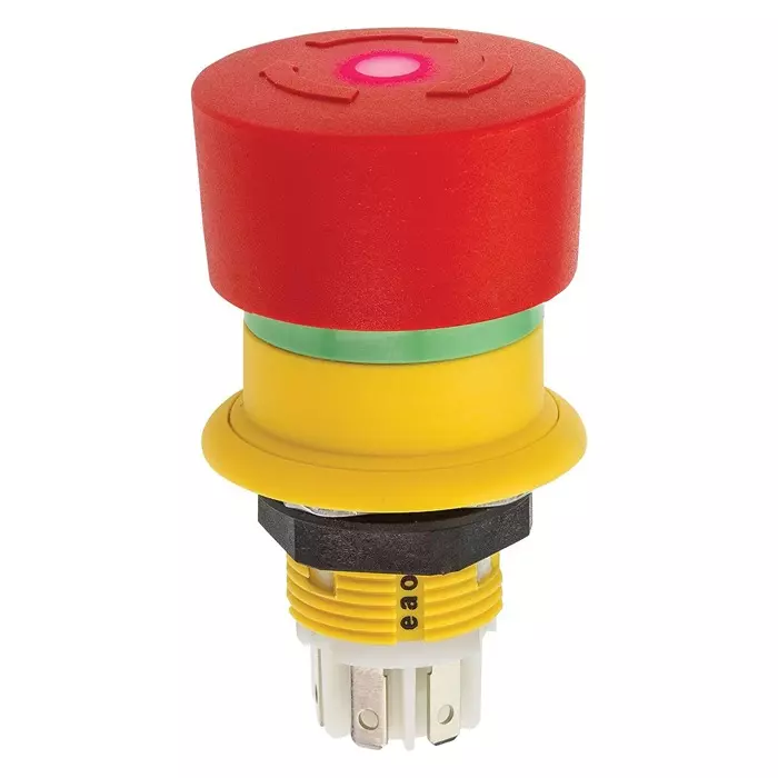 EAO EMERGENCY STOP SW, DPST-NC, 5A, 250VAC, 61-6451.4257