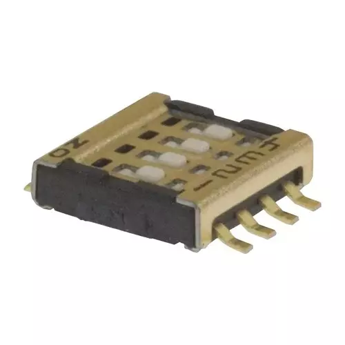 NIDEC COMPONENTS DIP SWITCH, 4POS, SPST, SLIDE, SMD, CVS-04TB