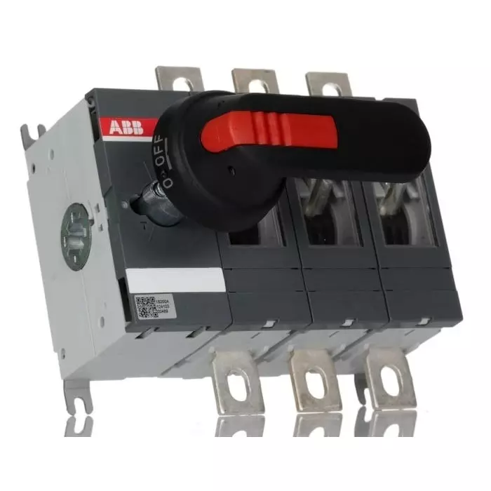 ABB 3 Pole Base Mounting Switch Disconnector - 400A Maximum Current, 400kW Power Rating, IP65, 1SCA022718R8780 OT400E03P