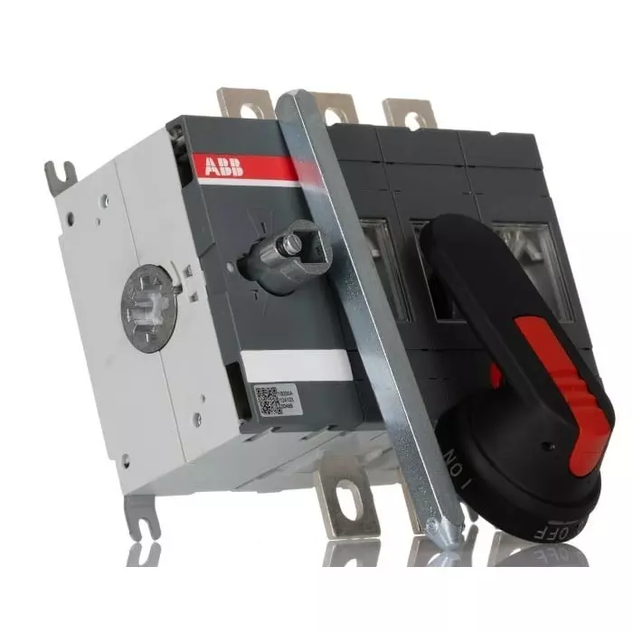 ABB 3 Pole Base Mounting Switch Disconnector - 400A Maximum Current, 400kW Power Rating, IP65, 1SCA022718R8780 OT400E03P