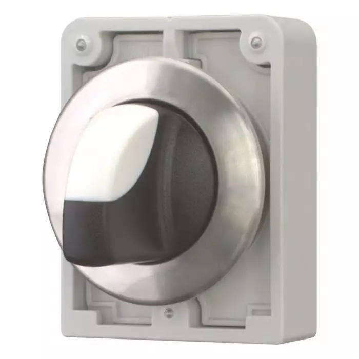 EATON Series M30 Series 3 Position Selector Switch Head, 30 mm Cutout, Black Handle, 188187 M30I-FWRK3