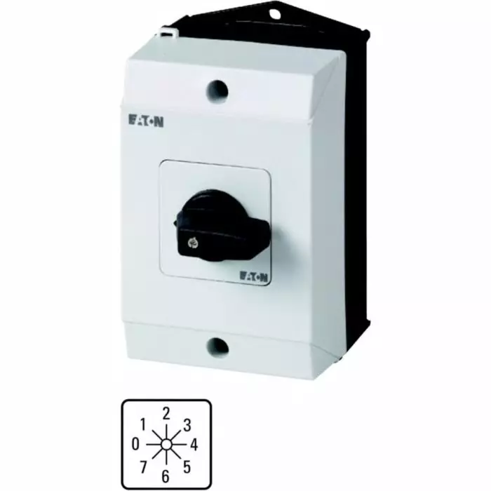 EATON 1P 8 Position 45° Multi Step Cam Switch, 690 V (Volts), 20A, Toggle Actuator, 222675 T0-4-146/I1