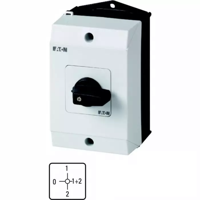EATON 2P 5 Position 90° Multi Step Cam Switch, 690 V (Volts), 20A, Short Thumb Grip Actuator, 222596 T0-2-15114/I1