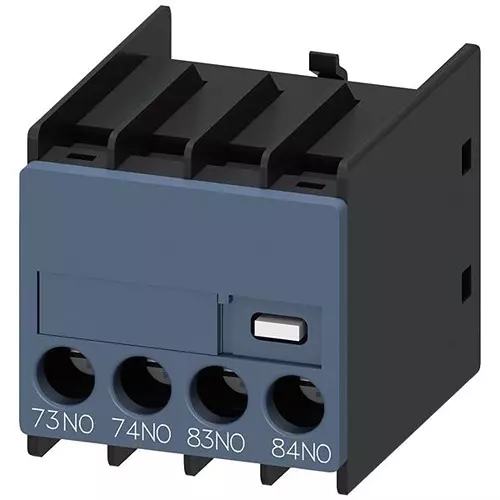 Siemens Panel Mount Auxiliary Switch 2 Form A (DPST-NO) Non-Illuminated 10 Amp, 982-3RH29111MA20