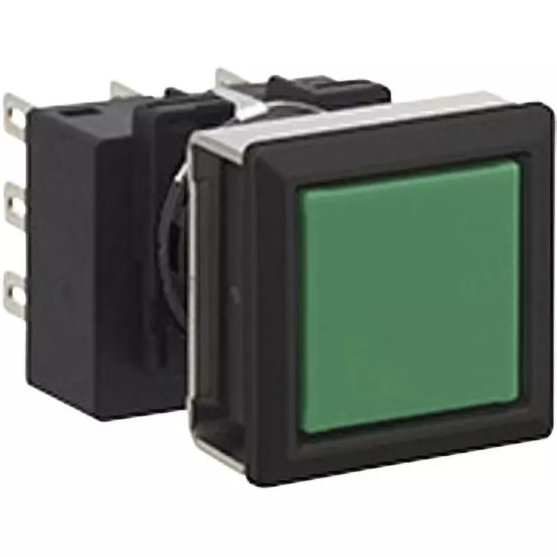 IDEC Pushbuttons Spdt B 50 Mω Or Less (Initial Value) Φ22 Mm Bezel Green, Lb7B-M1T1G