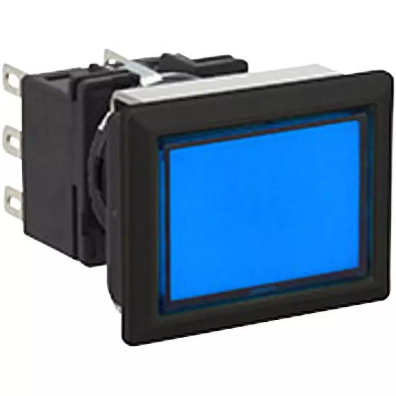 IDEC Pushbuttons Spdt B 50 Mω Or Less (Initial Value) 28X22 Mm Bezel Blue, Lb8B-M1T1Vls